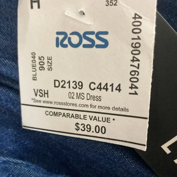 Lapis Maxi Dress Women Size S Dark & Faded Elastic Neck & Sleeves New With Tags - Picture 9 of 11